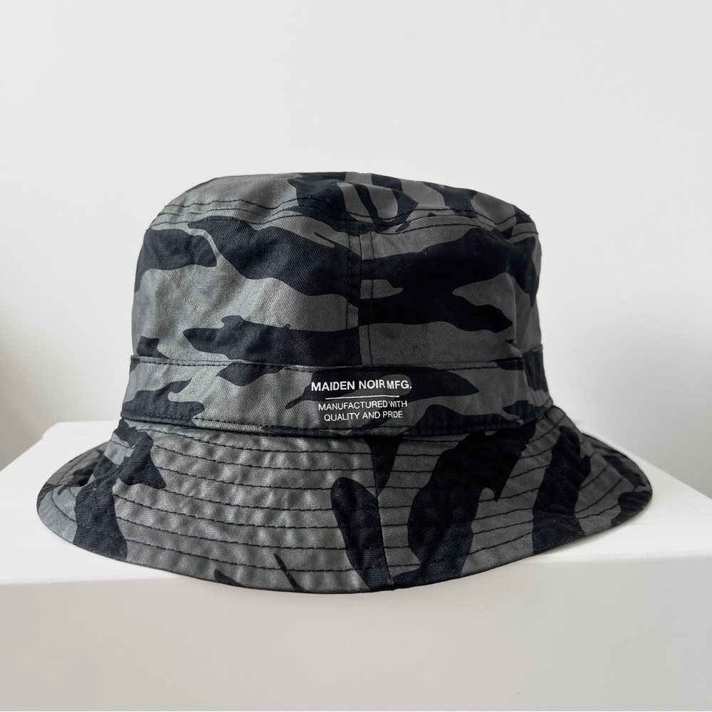UO black grey camouflage bucket hat